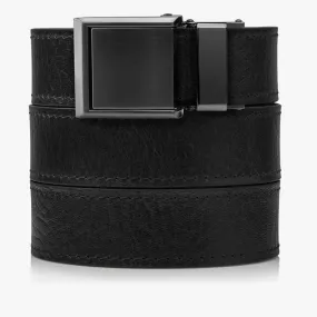 Black Full Grain Leather Belt (Custom - Front Sq)