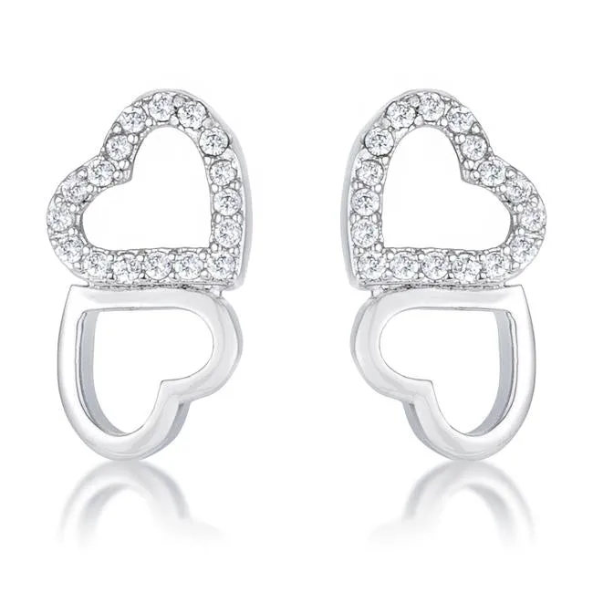 Blair Melded Hearts CZ Stud Earrings