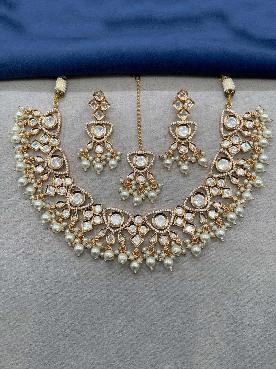 Blissful Pearl Drop Necklace Set