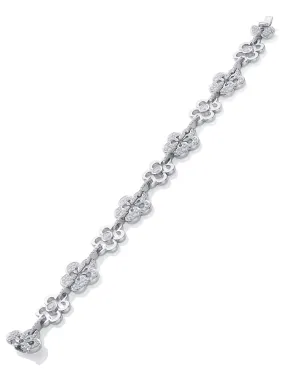 Blossom Large White Gold Diamond Bracelet