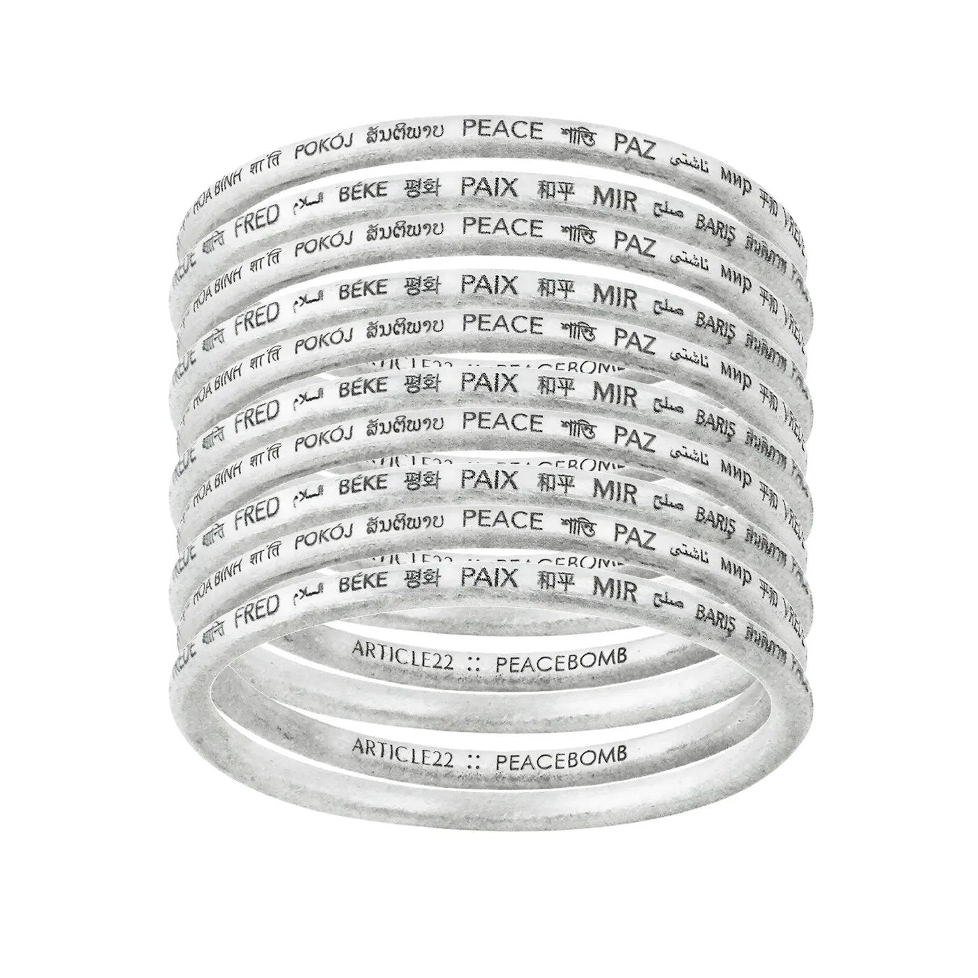 BUNDLE - PEACE ALL AROUND BANGLE x10 BUNDLE (SAVE $150)