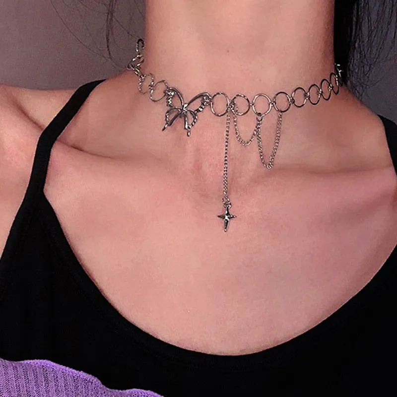 Butterfly Dainty Chain Choker