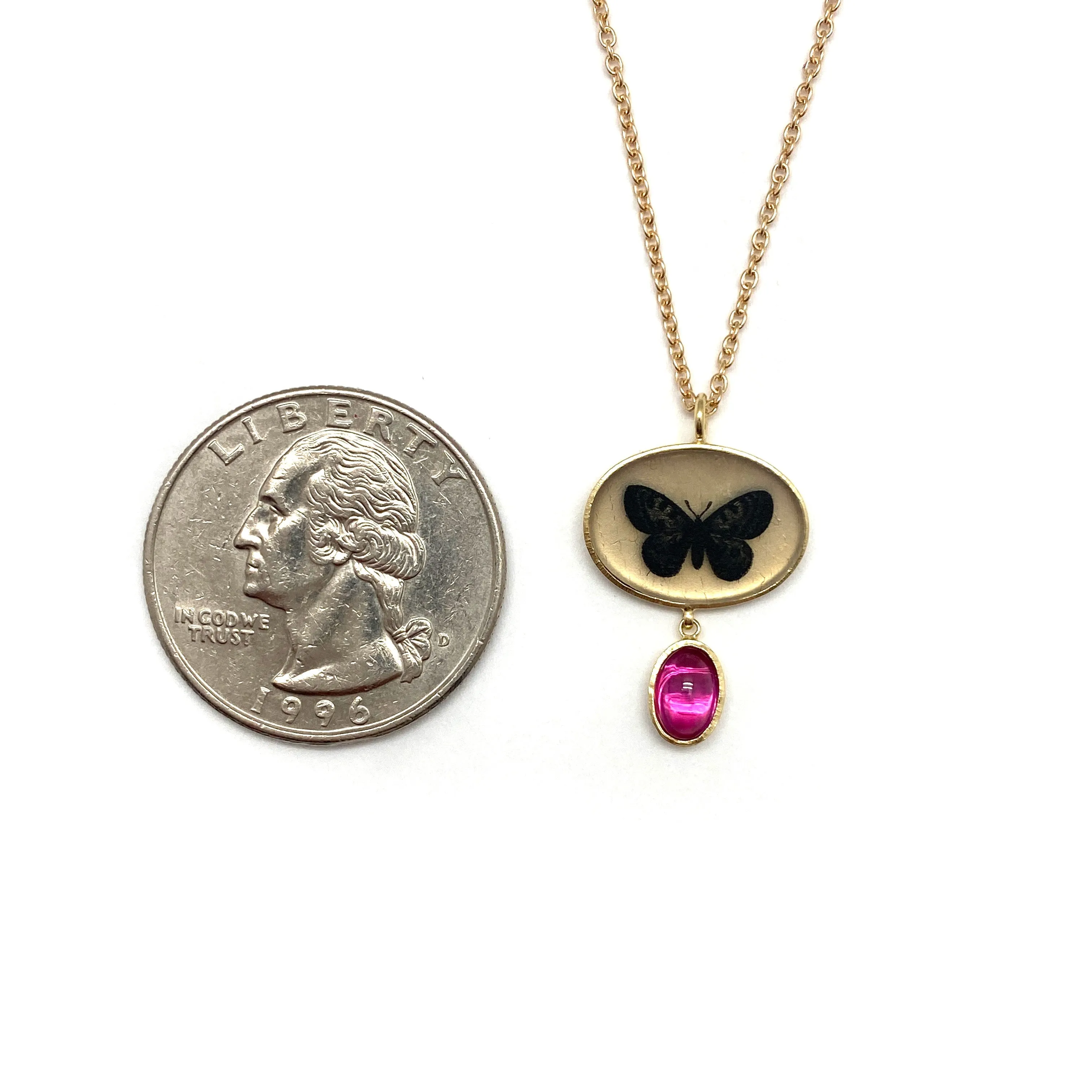 Butterfly Droplet Necklace