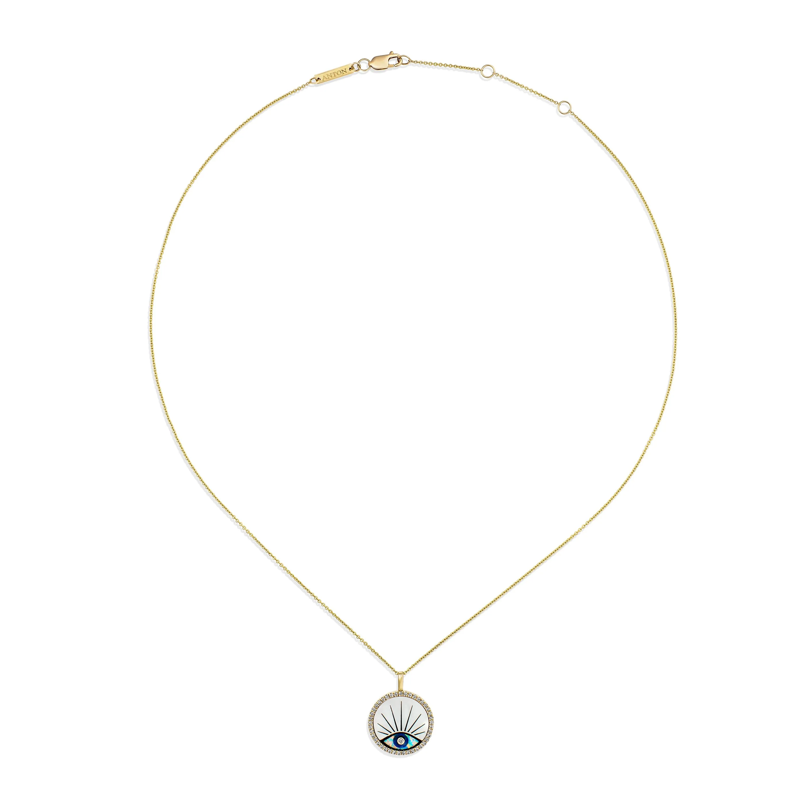 Capri Dreaming® Evil Eye Medallion Pendant Necklace | 18K Yellow Gold