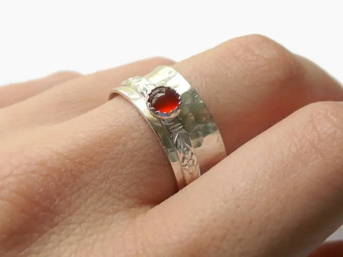 Carnelian Spinner Ring