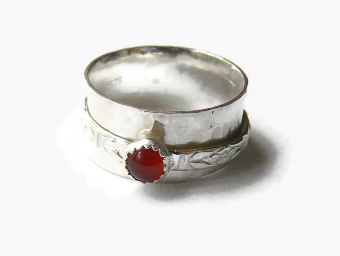 Carnelian Spinner Ring