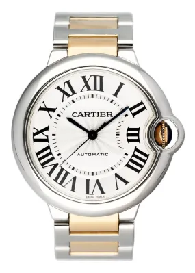 Cartier Ballon Bleu W2BB0012 Two-Tone Yellow Gold Mens Watch Box Papers