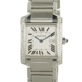 Cartier Tank Francaise Mid-Size with Diamonds