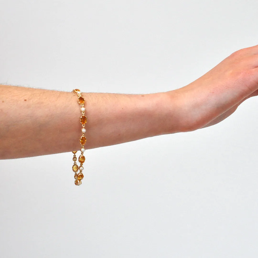 Citrine & Pearl Bracelet