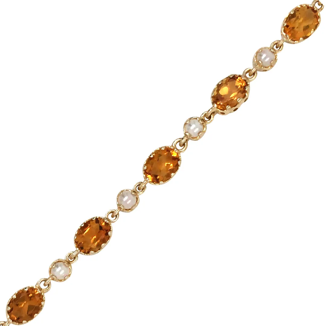 Citrine & Pearl Bracelet