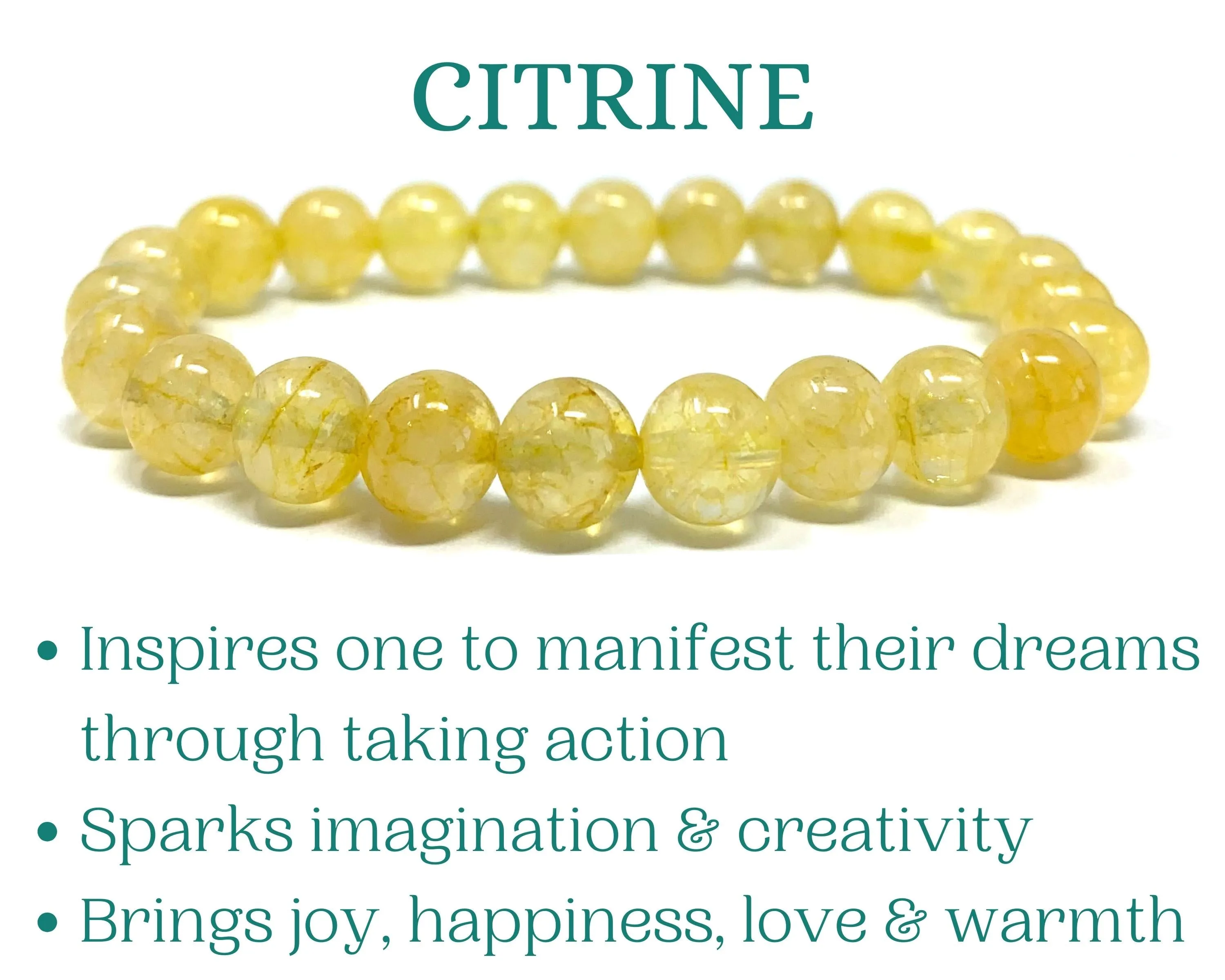 Citrine Beaded Crystal Bracelet