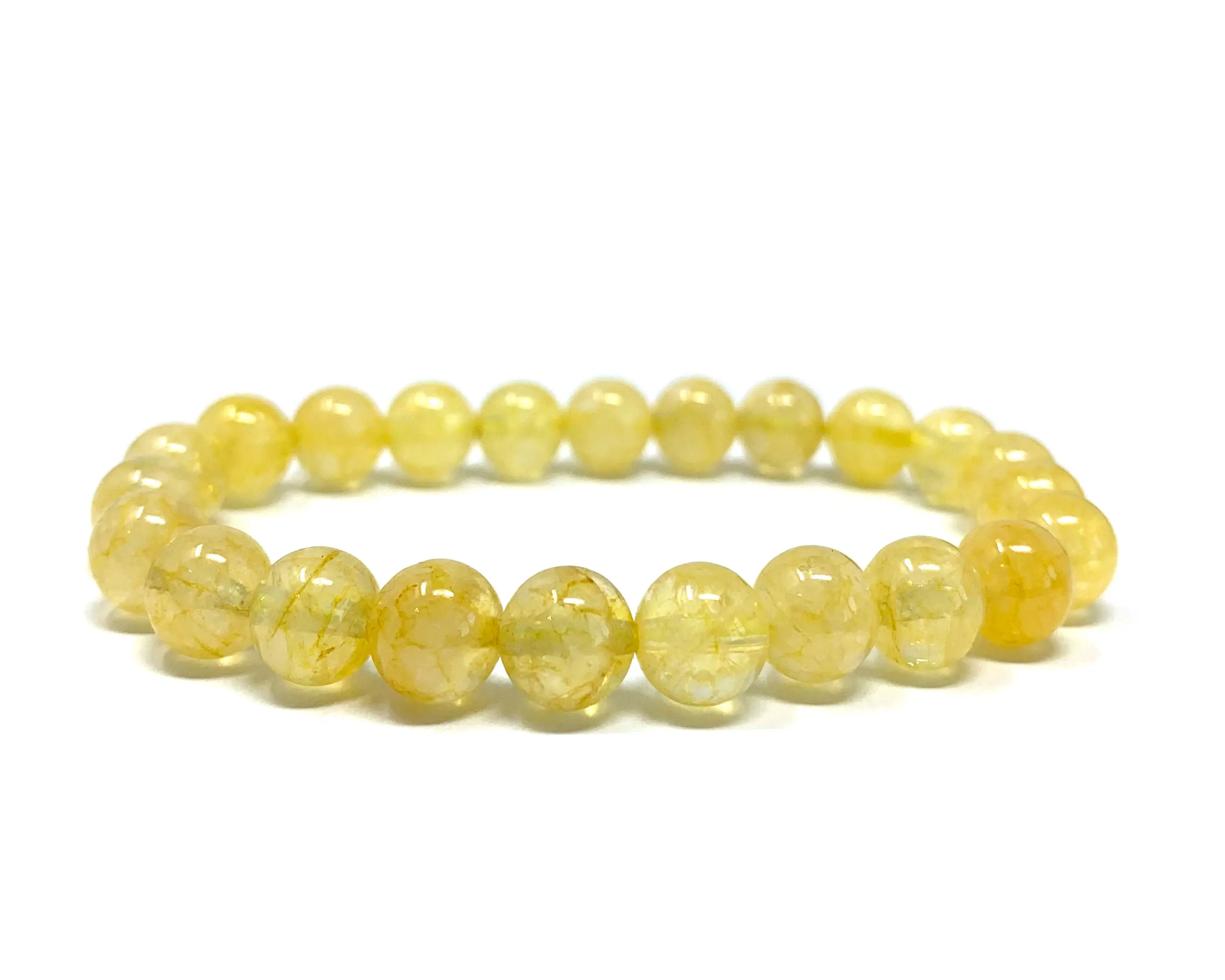 Citrine Beaded Crystal Bracelet