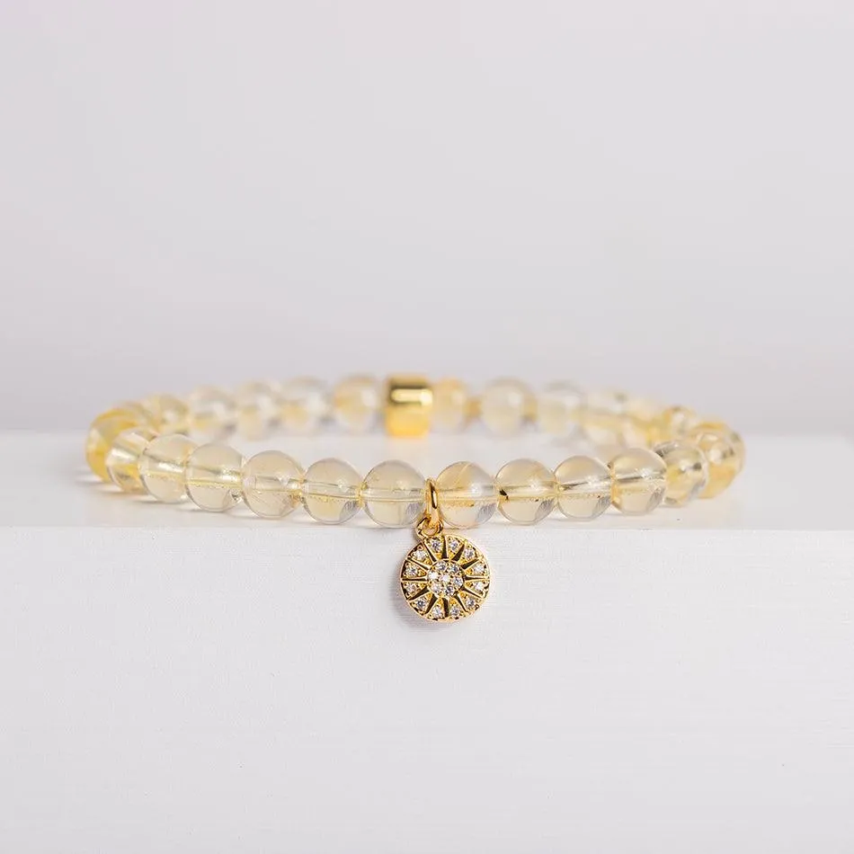 Citrine Bracelet with Celestial Charm