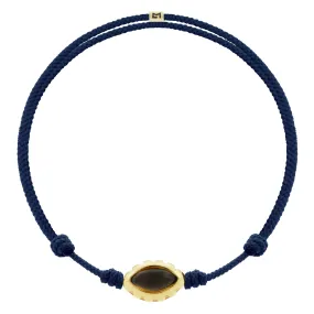 Citrine Eye of the Idol on Navy Cord Bracelet