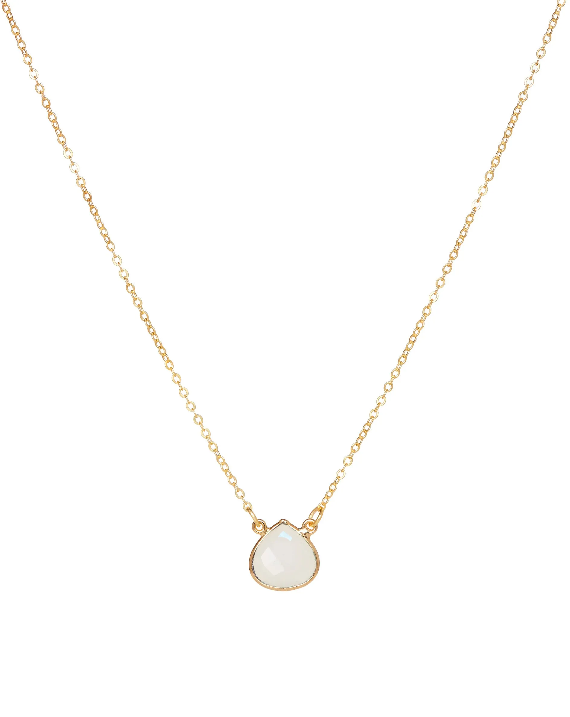 Cosmos  White Chalcedony Necklace