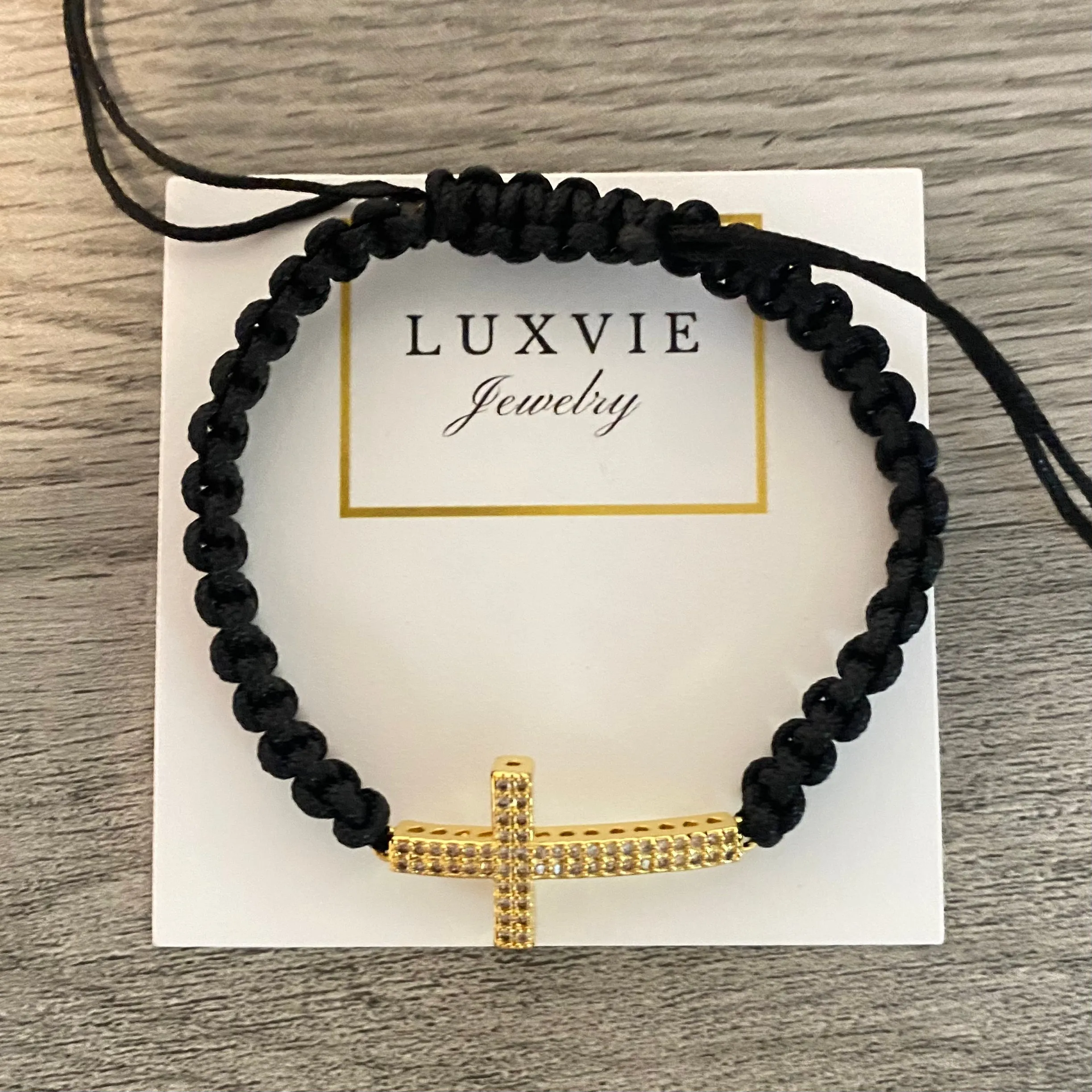 Cross Bracelet - Black or Red