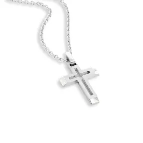 Cut Out Cross Necklace | Stainless Steel Chain