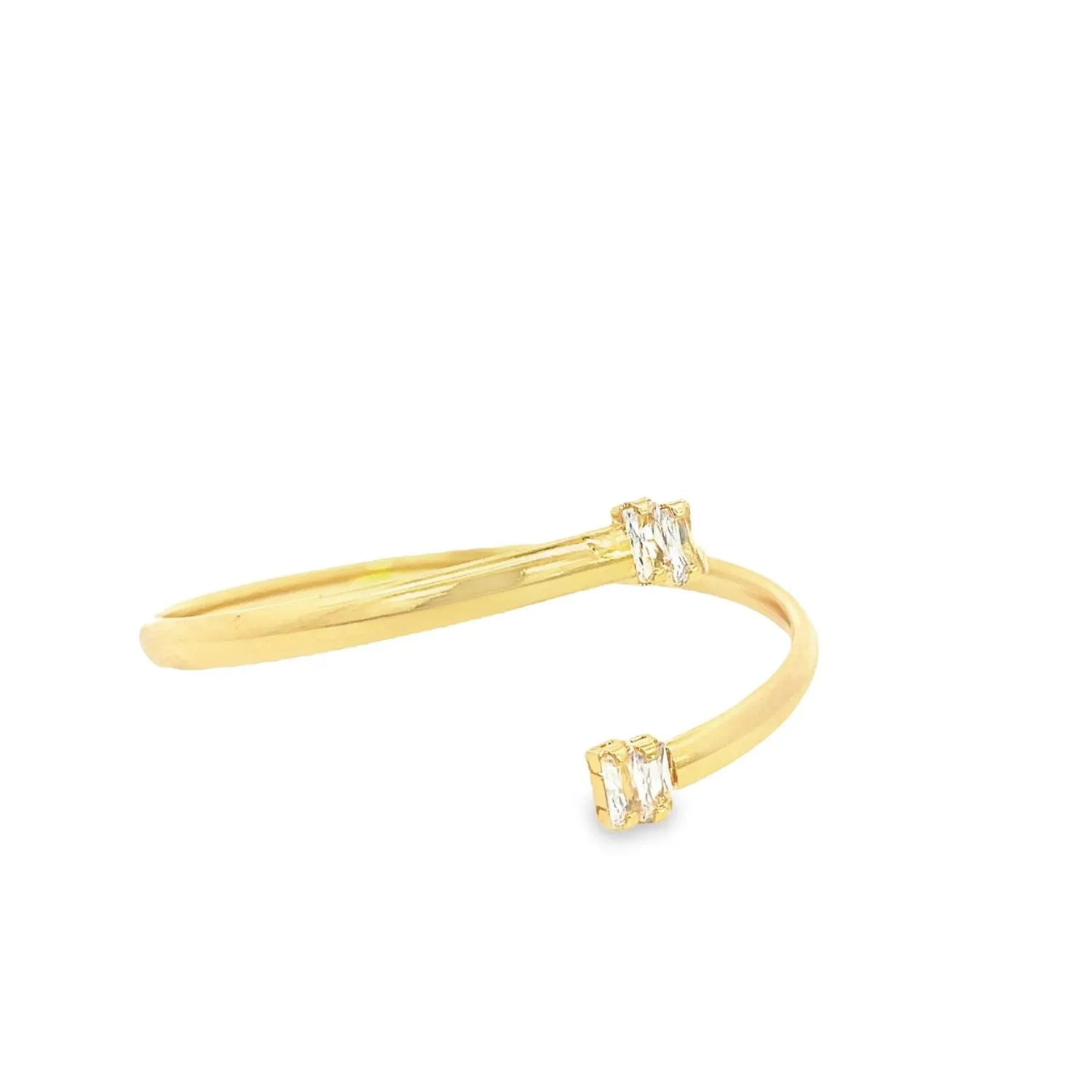 CZ Cushion Bangle Bracelet (B96)