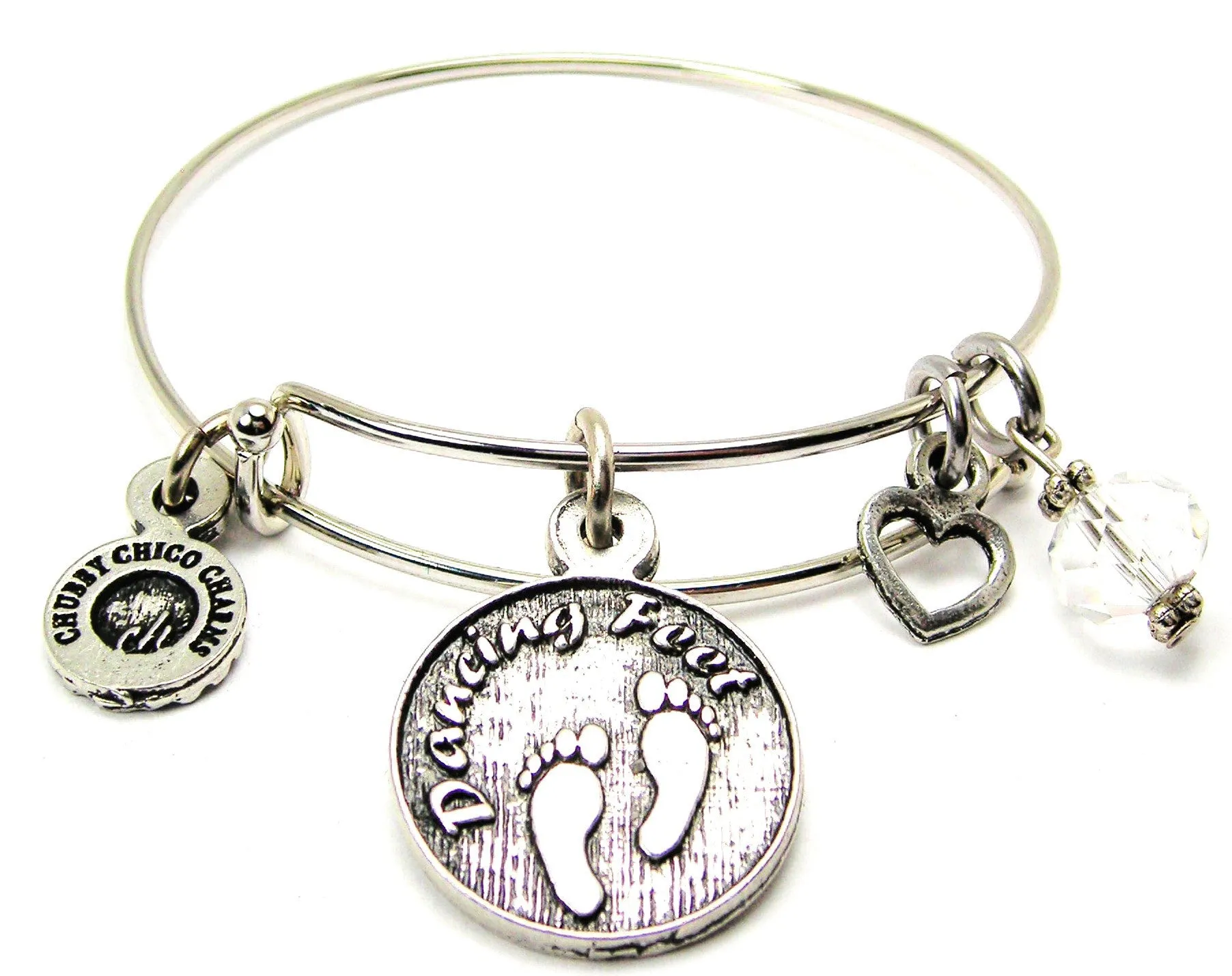 Dancing Feet Bangle Bracelet