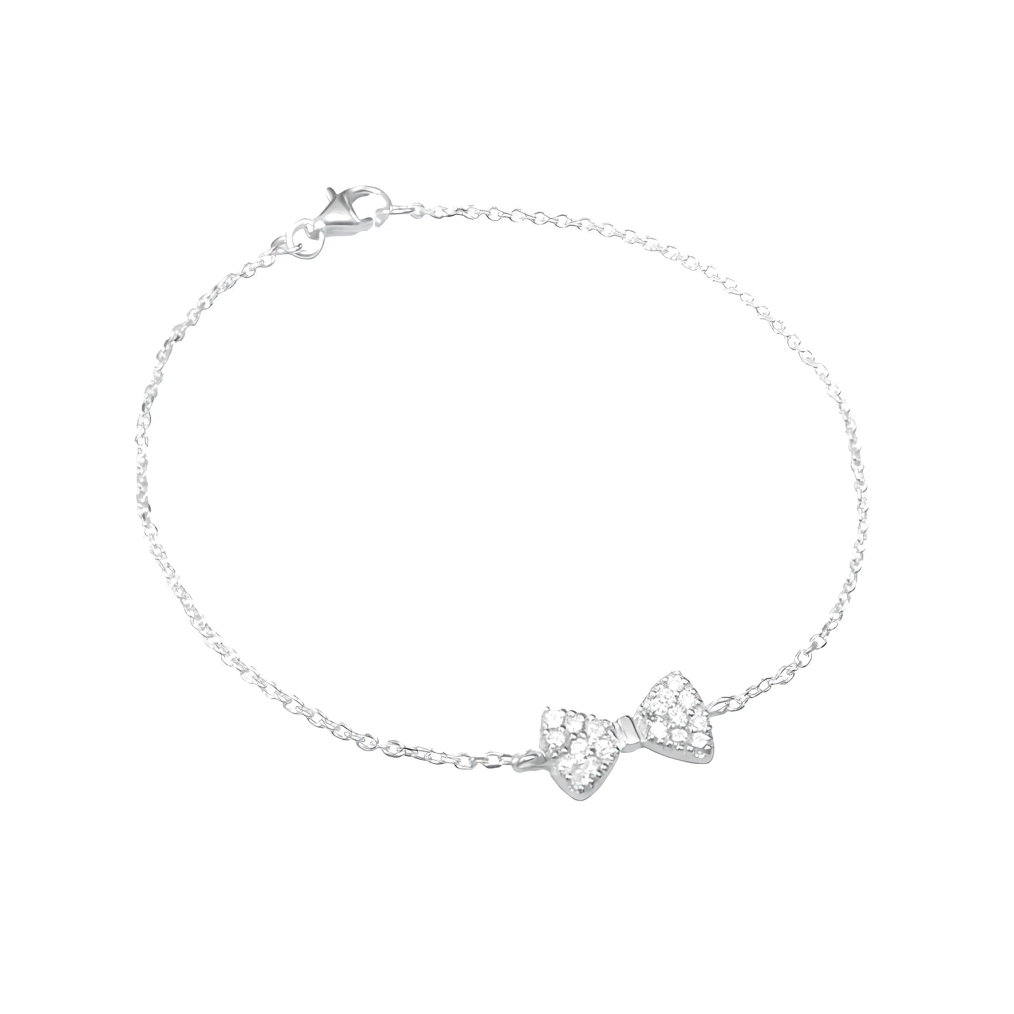 Delicate Bow CZ Bracelet