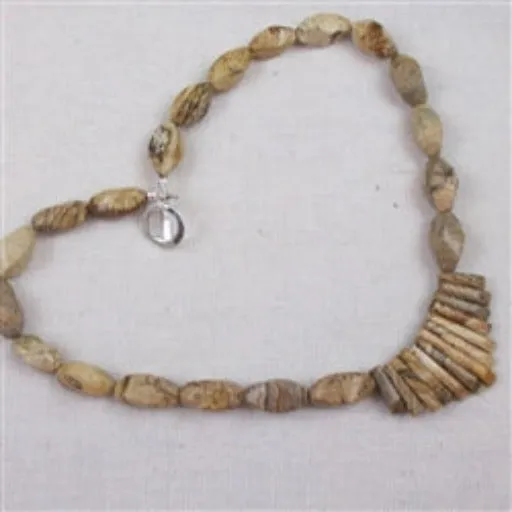 Designer Picture Jasper Bib Necklace