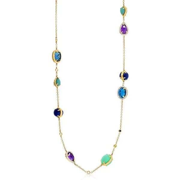 Diamond and Multi Gemstone Necklace