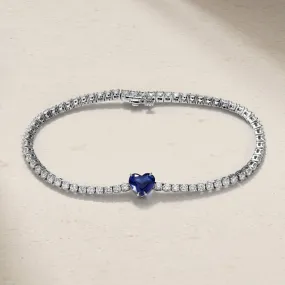 Dilara Sapphire and Diamond Tennis Bracelet