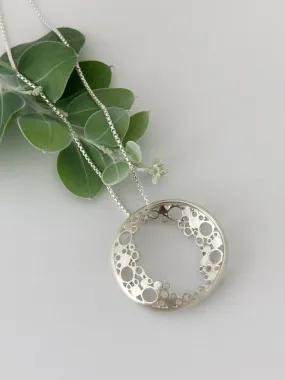 Double Large new moon necklace