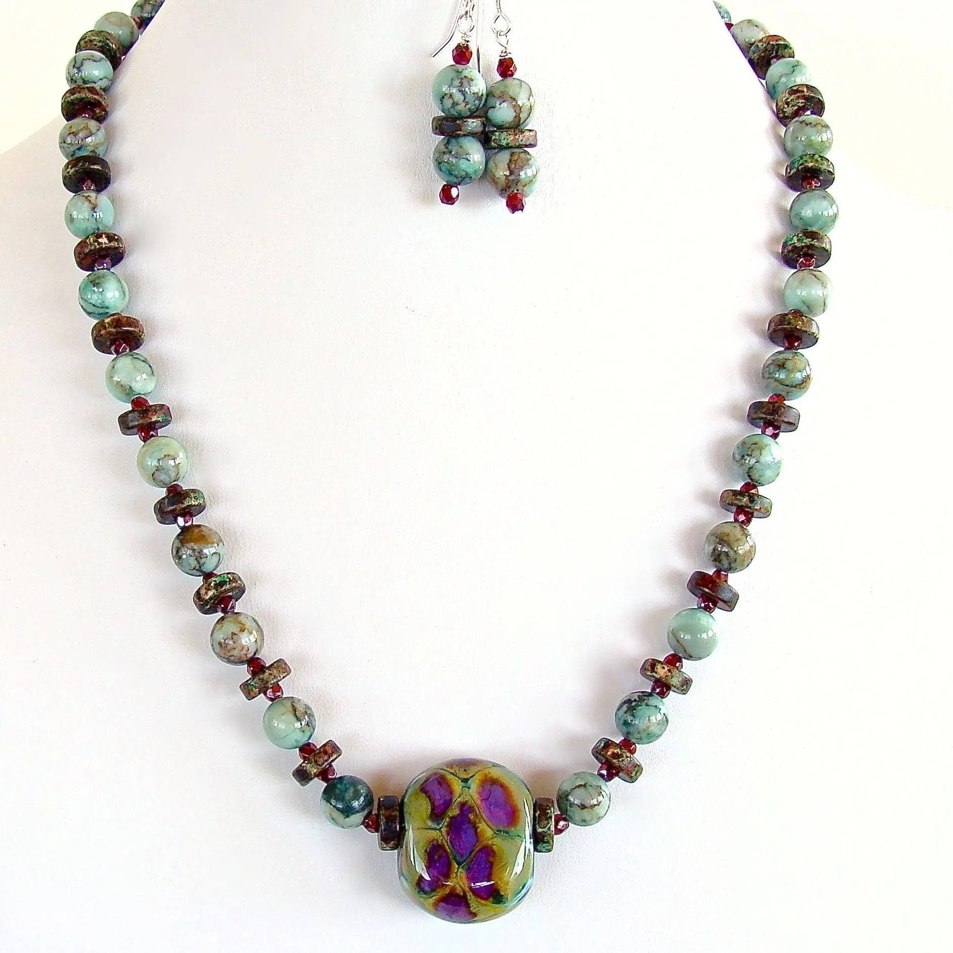 Dragonfruit: 19" Dragon Blood Jasper Jewelry