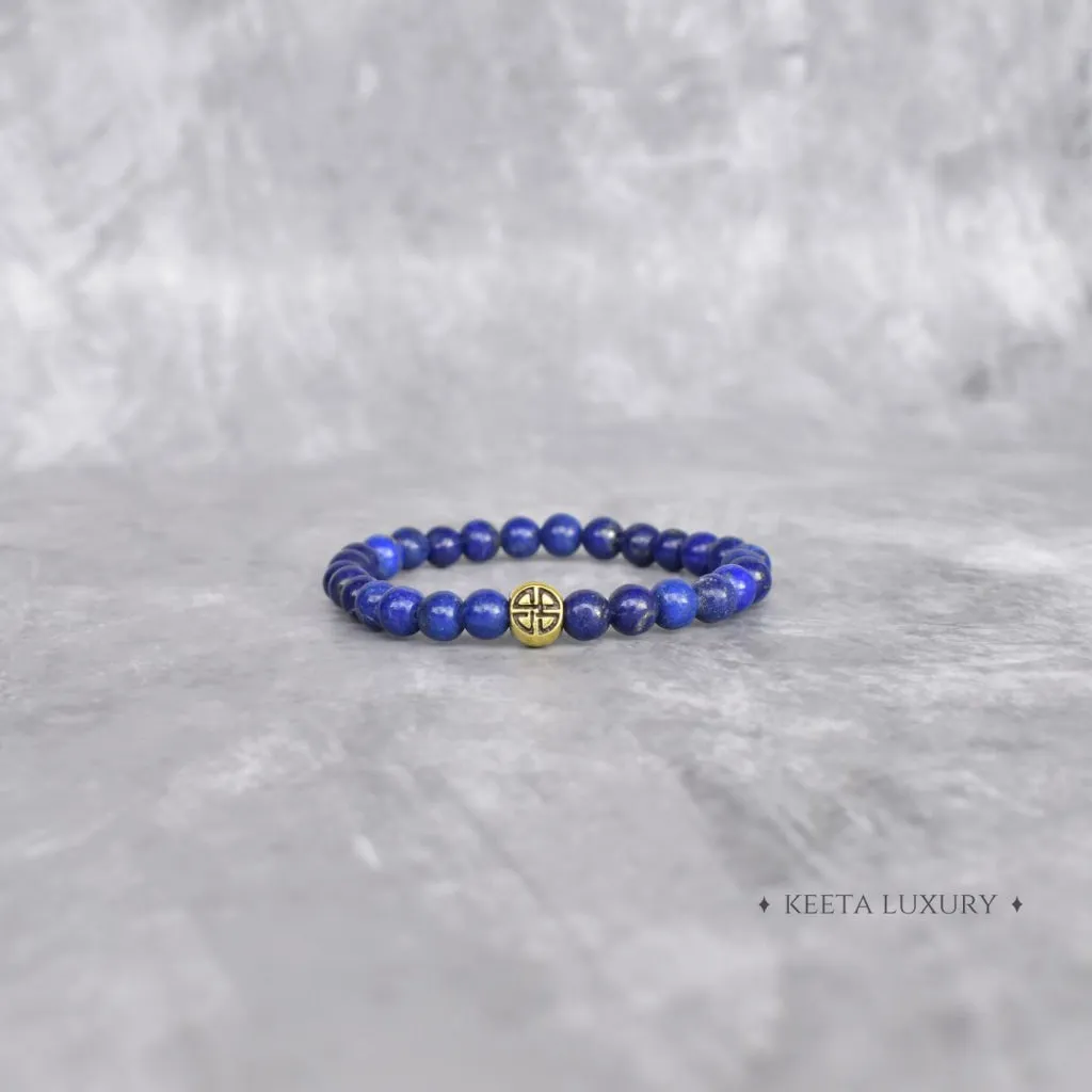 Dual Elemental - Lapis Lazuli & Lava Bead Bracelet