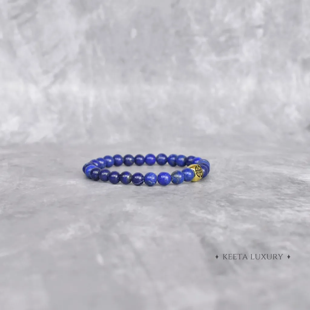 Dual Elemental - Lapis Lazuli & Lava Bead Bracelet