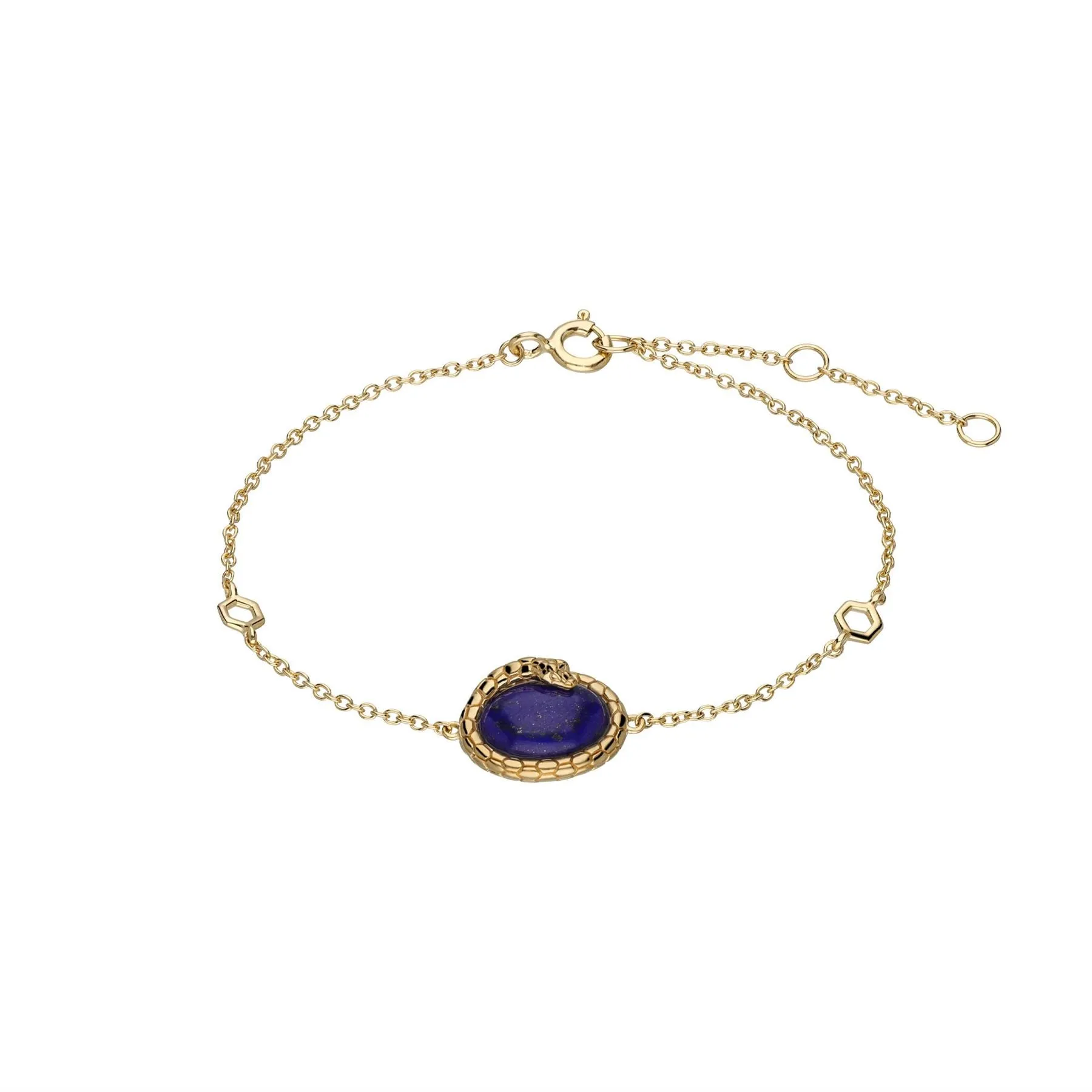 ECFEW™ 'The Ruler' Lapis lazuli Wickelnde Schlange Armband