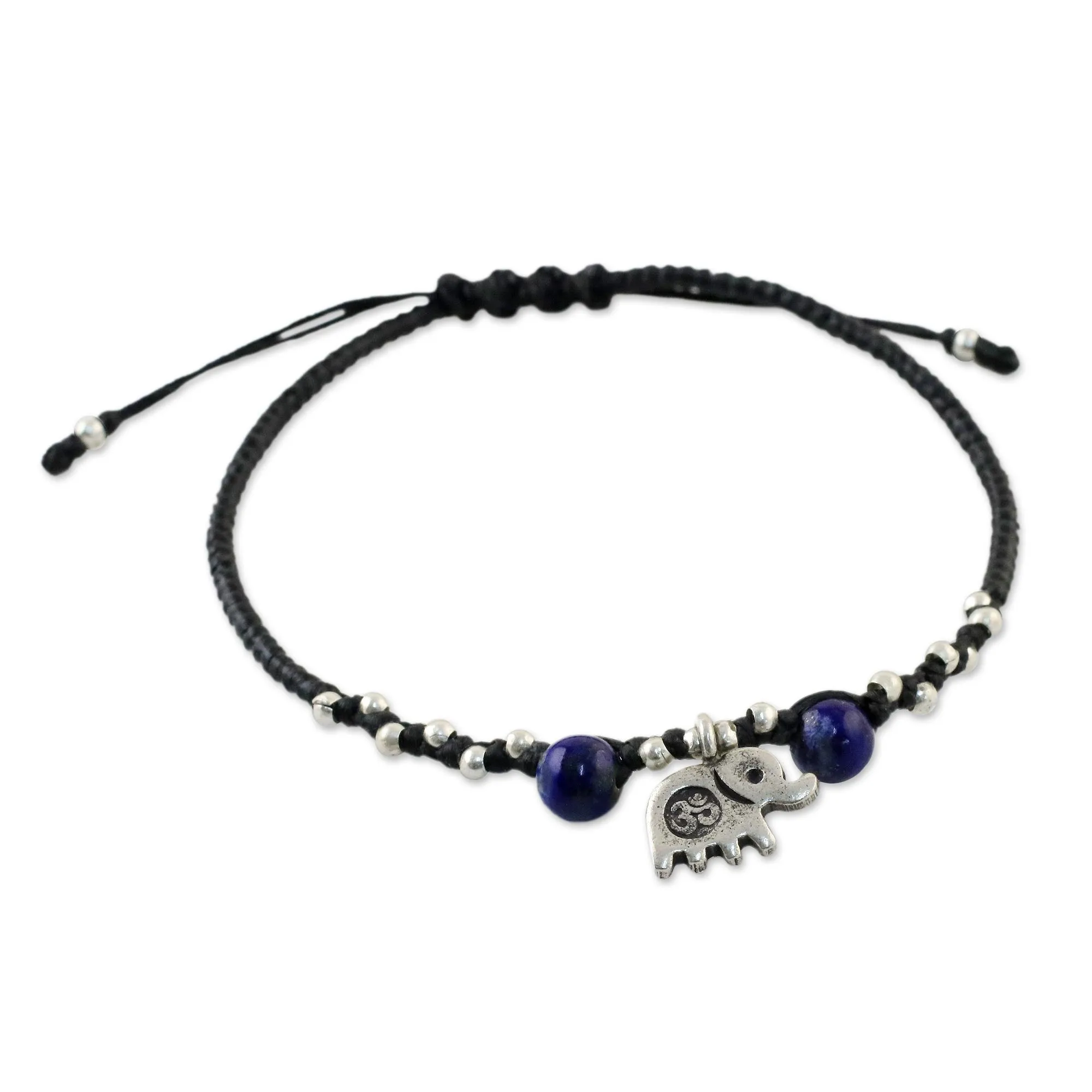 Elephant Lapis Lazuli Adjustable Bracelet