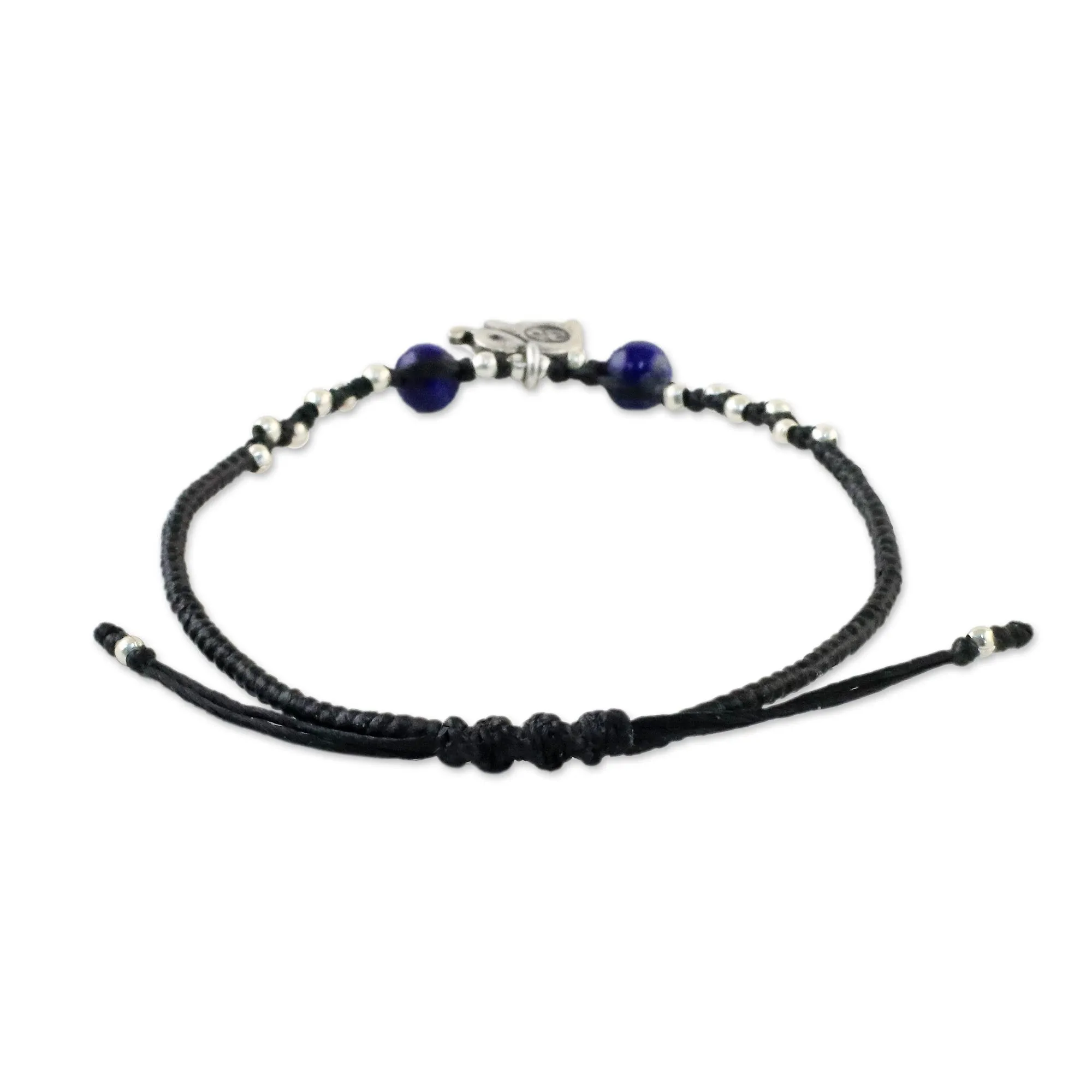 Elephant Lapis Lazuli Adjustable Bracelet