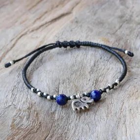 Elephant Lapis Lazuli Adjustable Bracelet