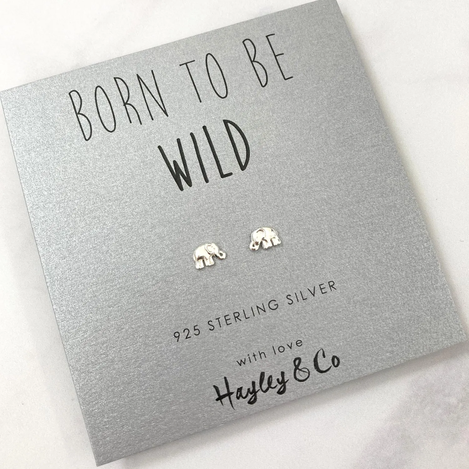 Elephant Sterling Silver Earrings