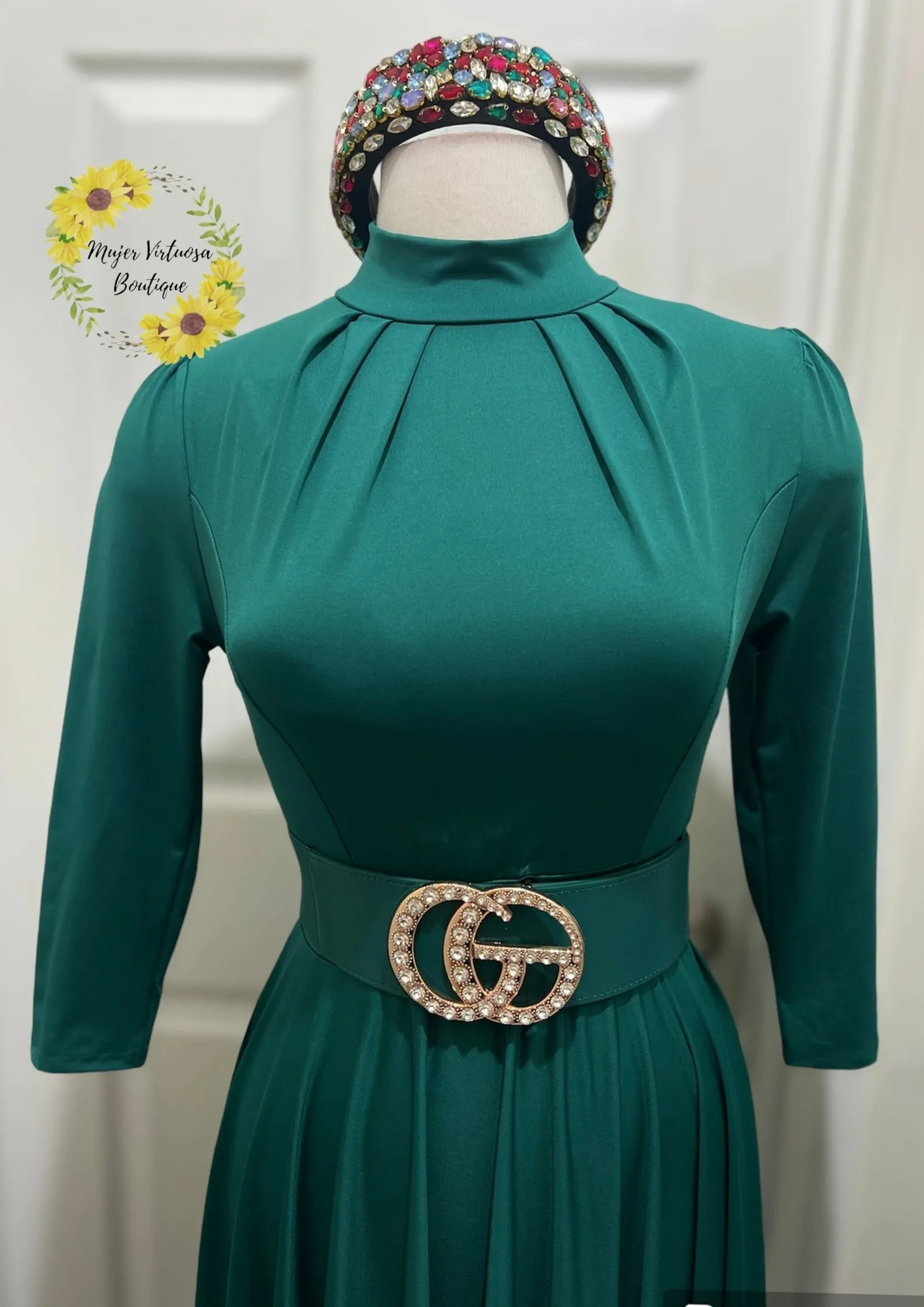 Emerald Green Elastic Belt