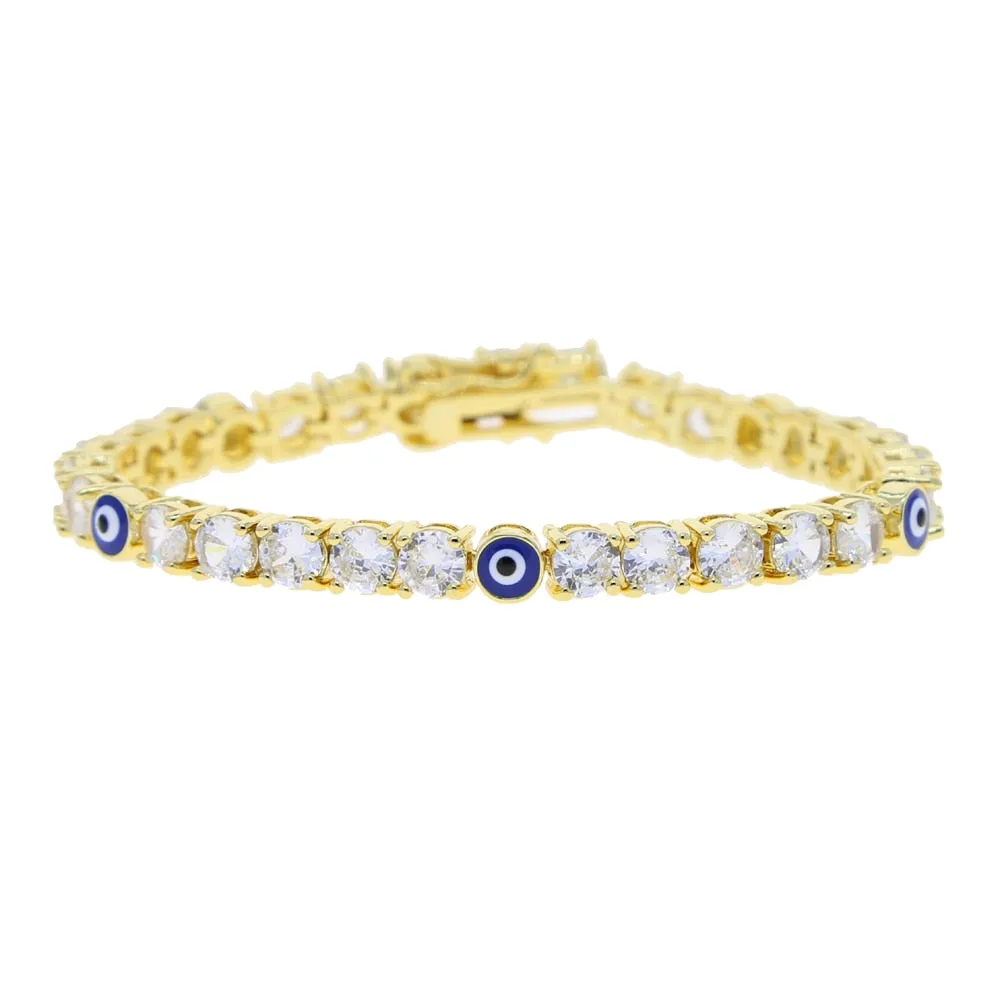 Evil Eye Charm Tennis Bracelet