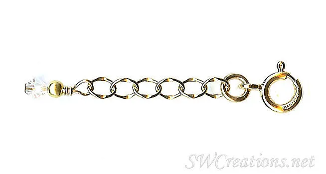 Fancy Gold Glacier Crystal Ice Bracelet Extender