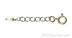 Fancy Gold Glacier Crystal Ice Bracelet Extender