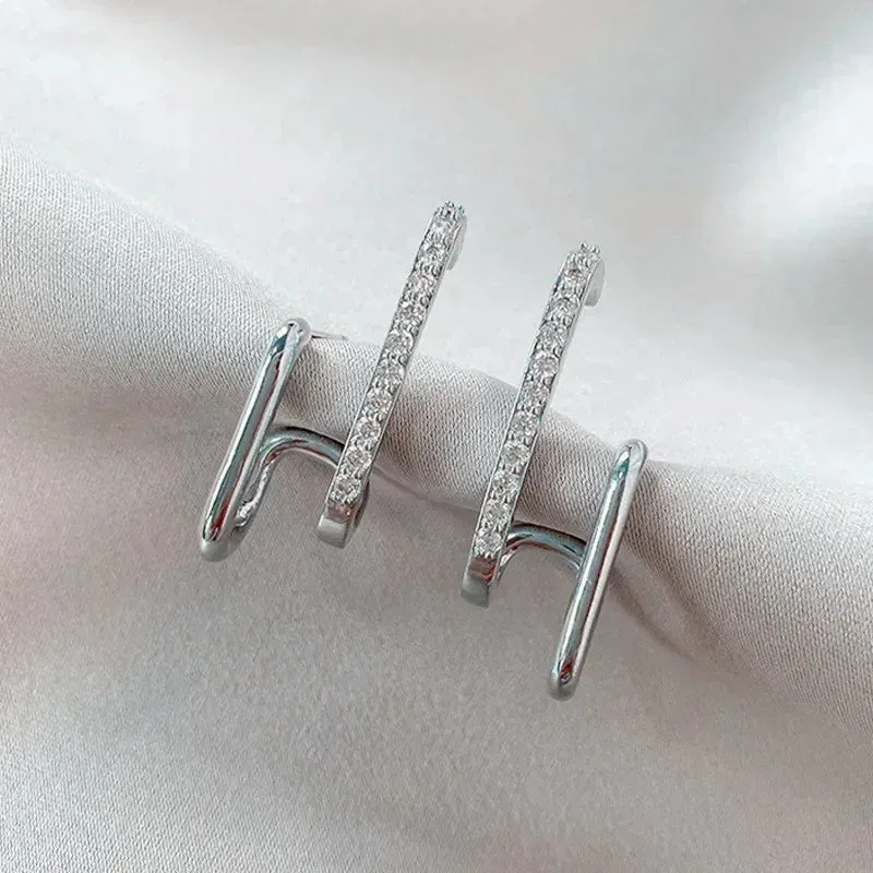 Fashion Exquisite Rhinestone Decor Ear Cuff earring for Woman  2023 New Arrival Christmas Gift stud earrings