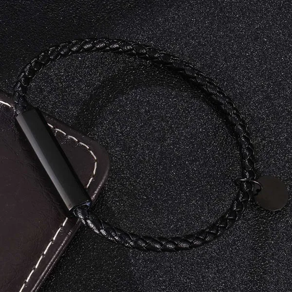 Faux Leather Magnetic Bracelet 人造皮革磁扣手鍊  KJBR16085