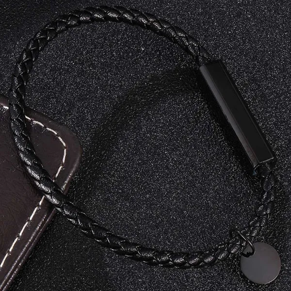 Faux Leather Magnetic Bracelet 人造皮革磁扣手鍊  KJBR16085