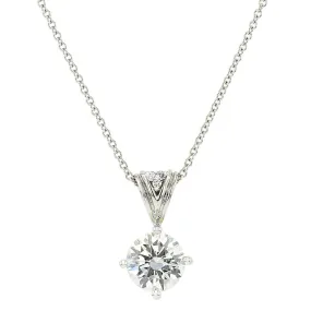 Fire and Ice Diamond Pendant with Diamond Bail