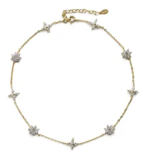 Fleur Pavé Crystal Choker