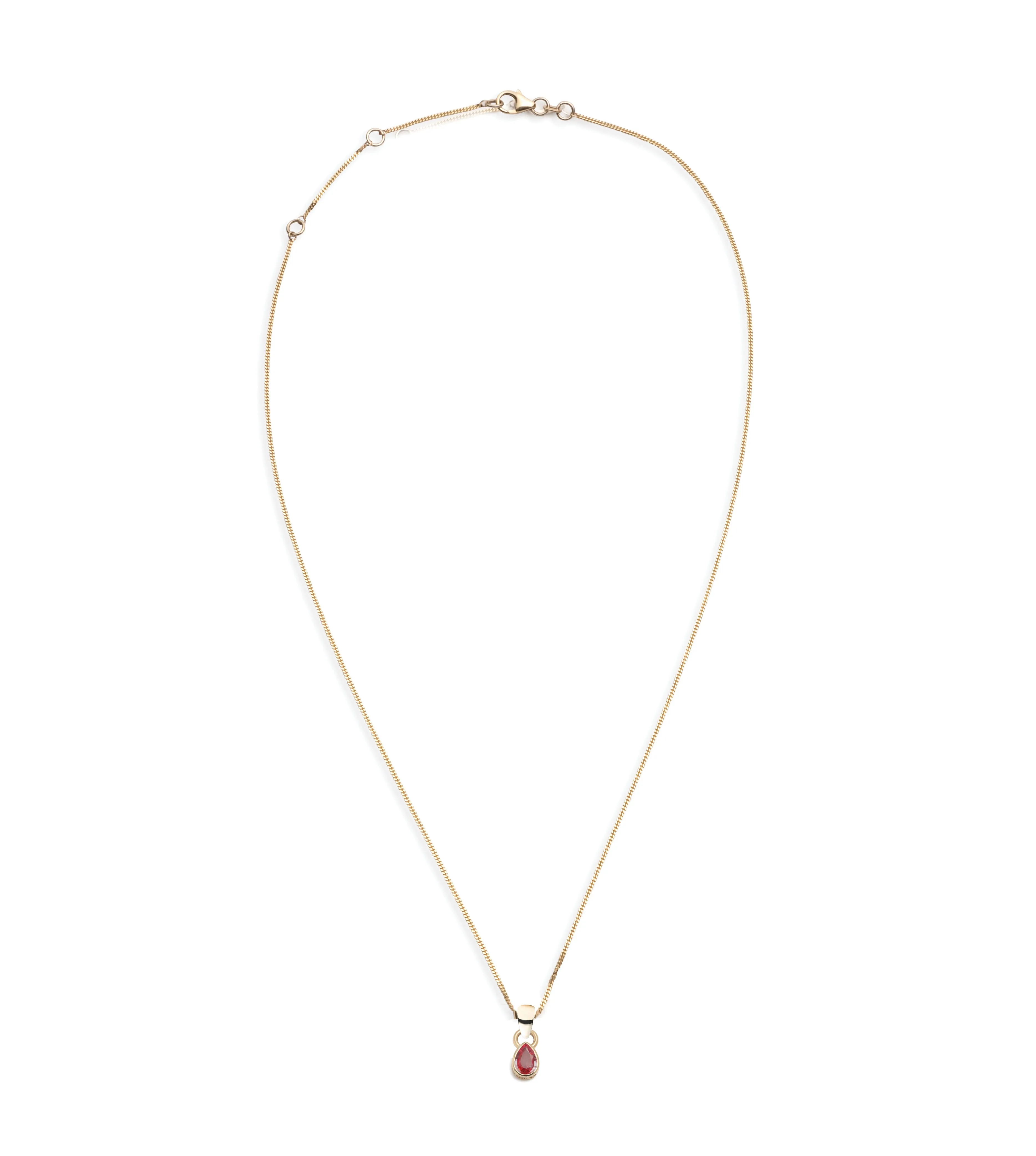 Forever & Always a Pair Ruby - Love : Fine Diamond Cut Curb Necklace