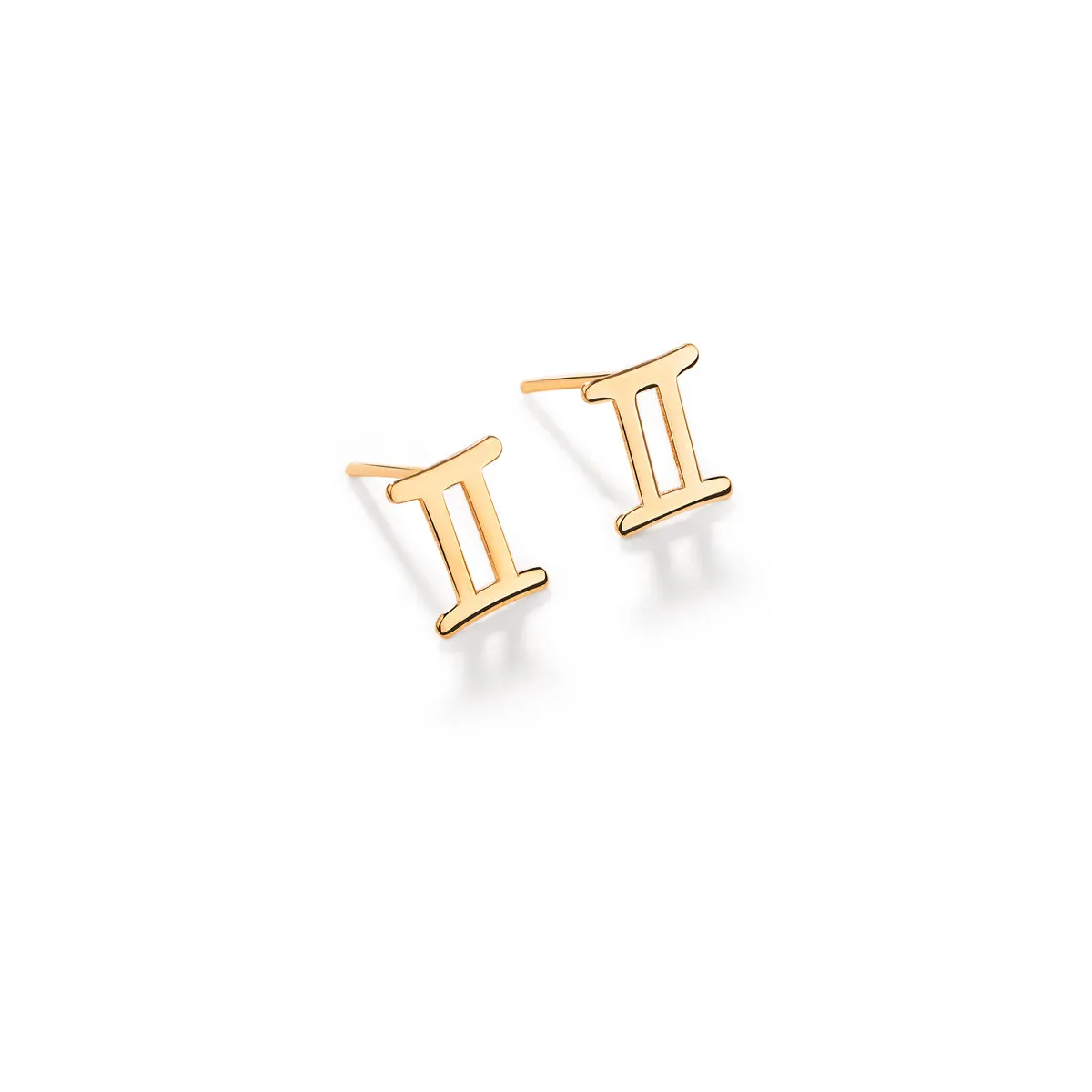 Gemini Sign Stud Earrings