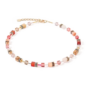 GeoCUBE® Iconic Precious necklace red-beige