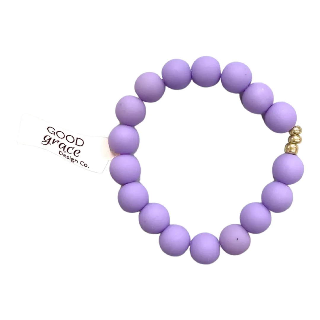 Girls Bracelet Single - Light Purple Bubblegum