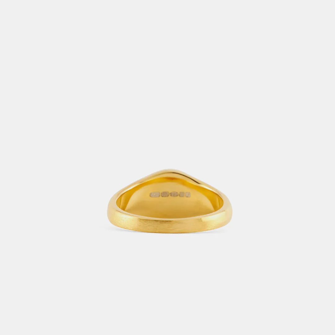 Gold Diamond Signet Ring